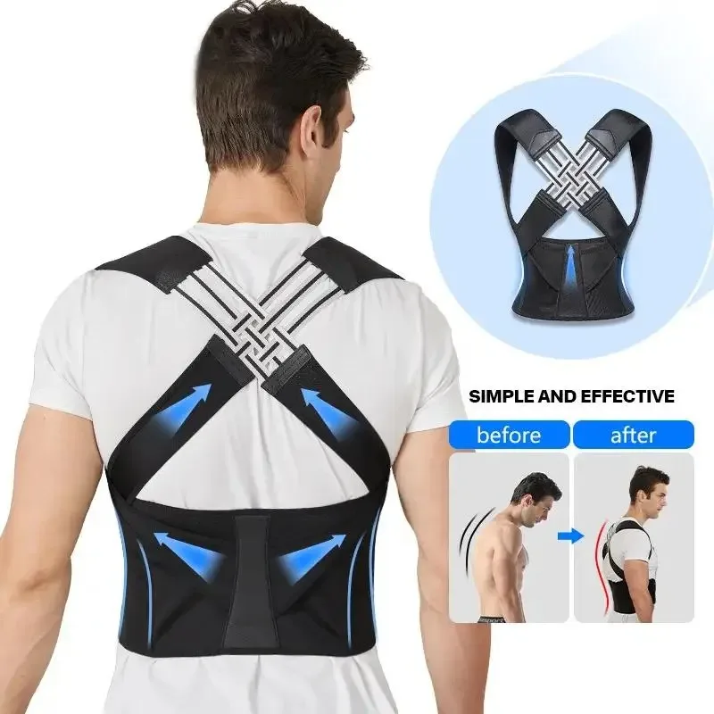 Adjustable Posture Corrector Belt - Spine Alignment Back Support with Breathable Design, Unisex Waist Trainer for Daily Posture