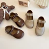 Girls' Leather Shoes 2024 Spring Autumn New Soft Sole Small Girls' Princess Single Shoes Children's Performance Shoes 1