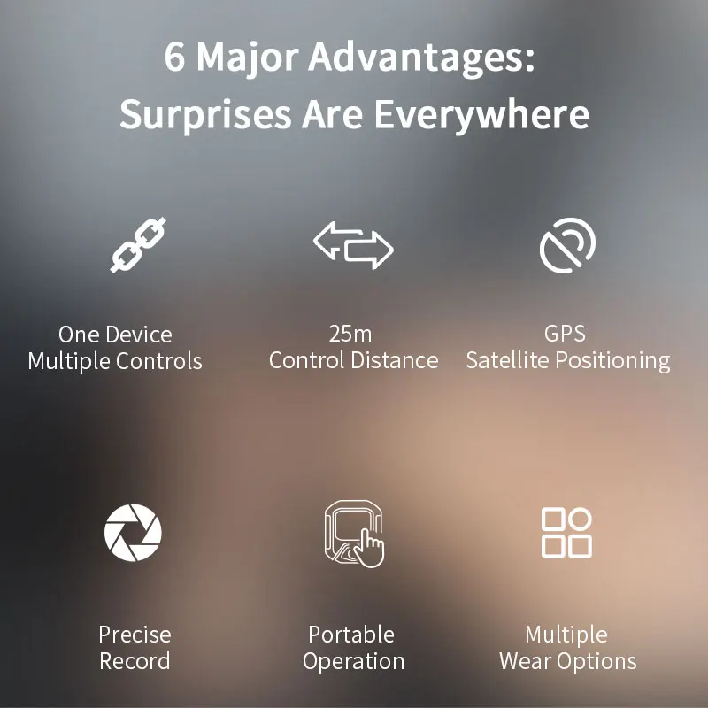 Bluetooth-Fernbedienung mit integriertem GPS für DJI Osmo Action 6/Action 5 Pro/Action 4 mit Handschlaufe und Fahrradhalterung – Detail 2