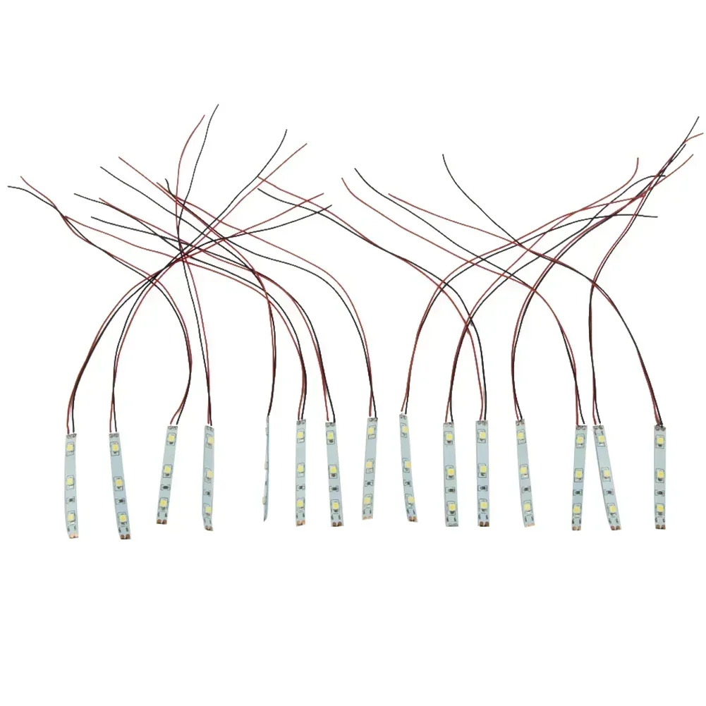사전 유선 화이트 스트립 LED 3528 조명, 자체 접착 유연한 12V  18V, 철도 및 건물 레이아웃에 적합, 15 개