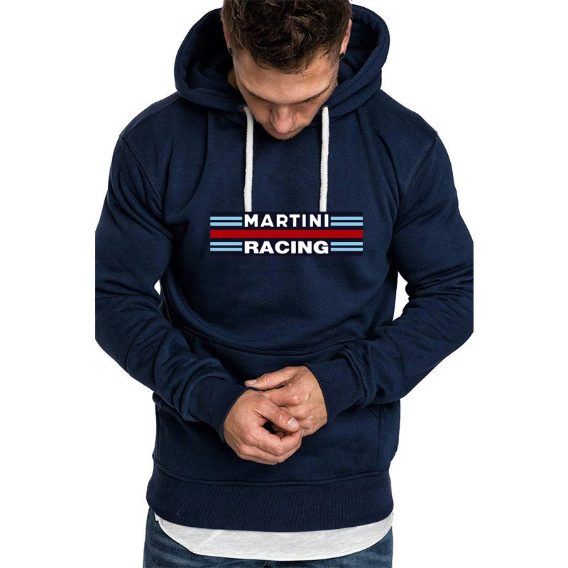 Felpa Con Cappuccio Da Uomo Martini Racing Print Felpa Unisex In Pile Con Cappuccio Pullover In Cotone Outwear Casual Streetwear Di Alta Qualità