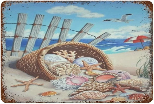 Shells & Starfish Iron Wall Art - OUT OF STOCK