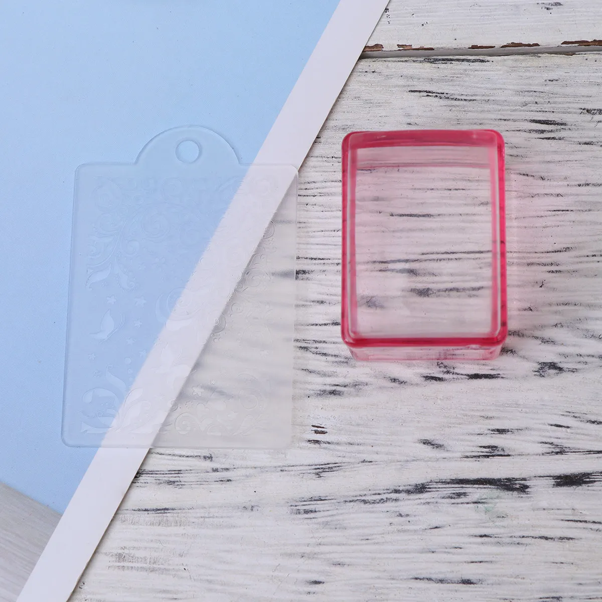 프리미엄 투명 실리콘 네일 스탬퍼 및 스크래퍼 세트 (네일아트 스탬핑 매니큐어 도구, 자연스러운 룩 DIY 뷰티 연습 키트)