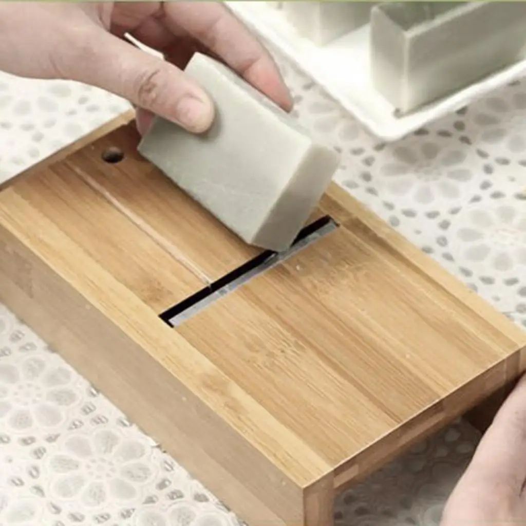 Wooden Soap Beveler Planer Wooden Box Loaf Soap Candle Mold Cutter Craft Tools with Storage Box for Soap Candle Making Tools
