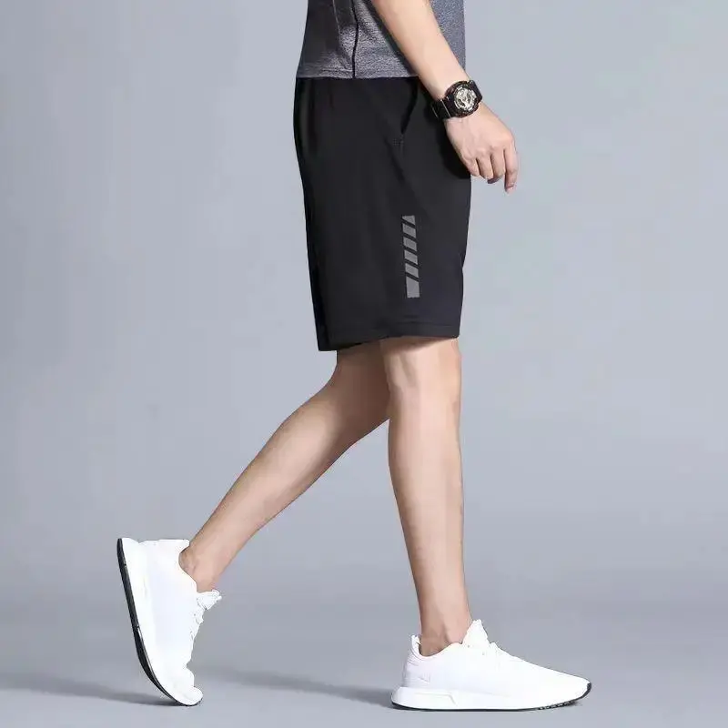 Men's Sports Shorts Casual Quick-drying Running Ice Silk Basketball Summer Thin Beach Football Loose Five-point Pants Tren sports shorts
