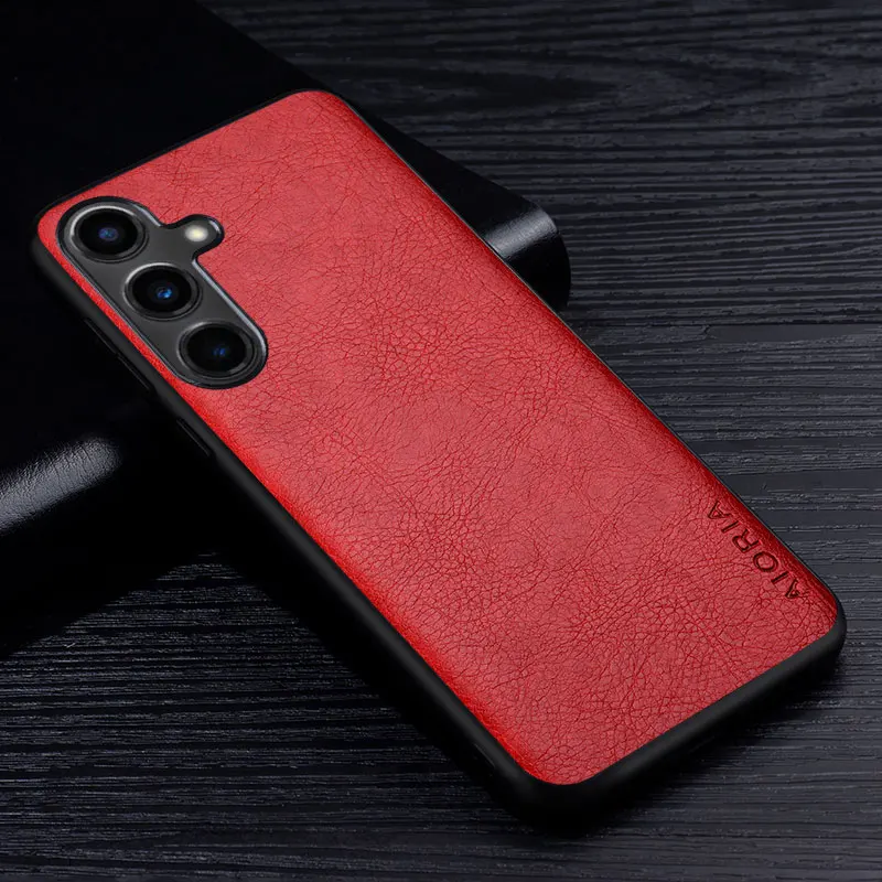 Premium Retro Litchi Leather Phone Case – High-Grade Shockproof Protection