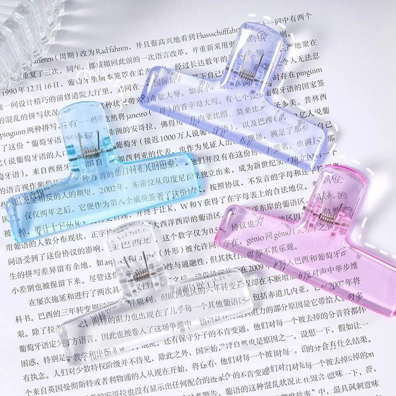 Clips de compte à main en gelée transparente, organisateur de fichiers d'étudiant de grande capacité, classeur de rangement Portable pour papeterie scolaire et de bureau