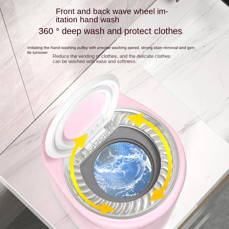 Little Yellow Duck Washing Machine Mini fully automatic Bemis  Underwear washing and dehydration integrated Small sock washing 3