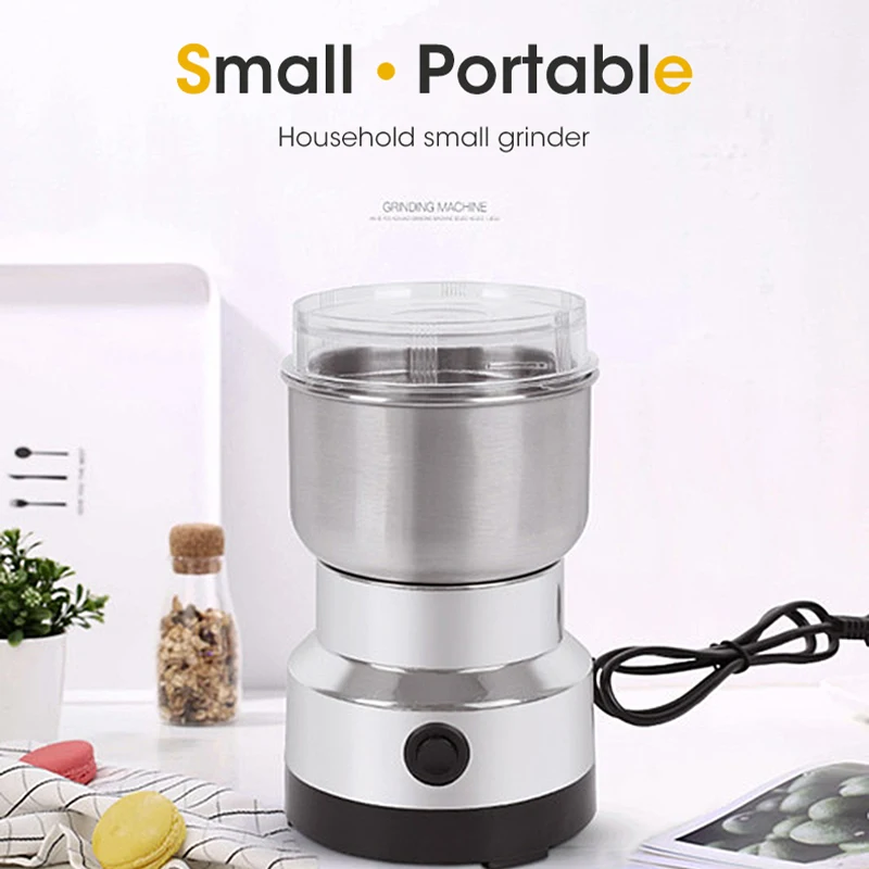 Electric Stainless Steel Household Grinding Milling Machine Coffee Bean  Grinder Home Tool For Seed Nut