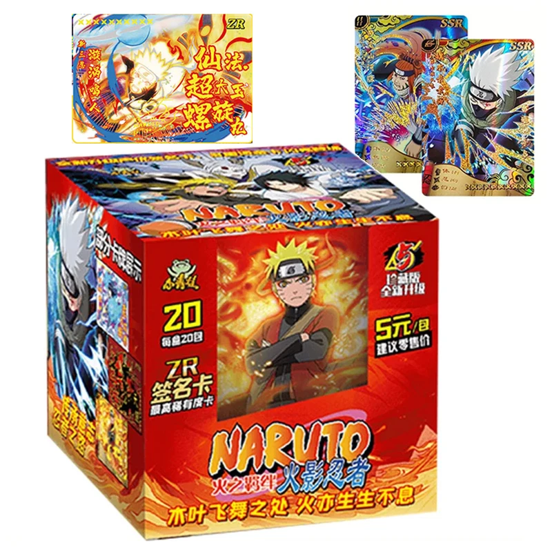 

Little Dinosaur NARUTO Cards Box Uzumaki Uchiha Sasuke Tcg Carte Haruno Sakura Hatake Kakashi Game Cards For Children Gift