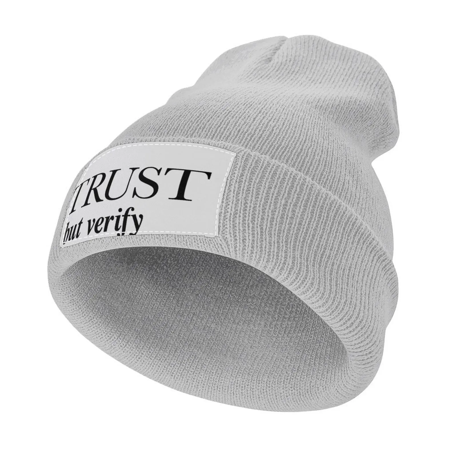 

Trust but verify artwork Knitted Cap western hats Trucker Cap Fluffy Hat beach hat Mens Hat Women's