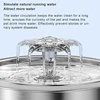New Cat Water Dispenser Stainless Steel Automatic Recirculating Filtration Watchable Water Level Pet Water Feeder 3