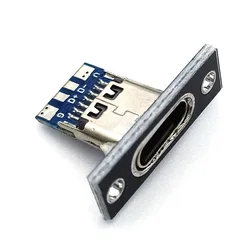 20pc TYPE-C Female Connector Panel installation USB C power Charging Port Type-C Double-sided Test jack With Mounting hole Board