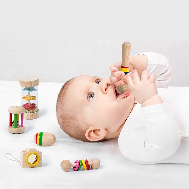6pcs Early Educational Baby Rattle Games Sets Combination Musical Instrument Xylophone Baby Sensory Toys For Toddler Boys Girls