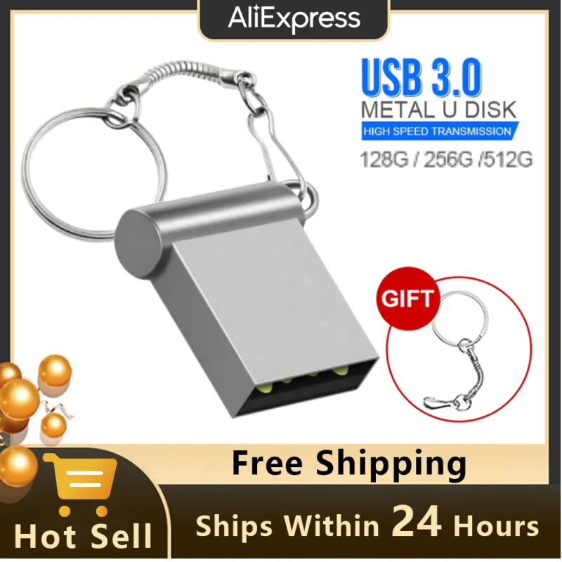 Chiavetta Usb In Metallo Impermeabile 512Gb Pendrive Flash Disk 256Gb Usb 3.0 Memory Stick Usb 3.0 Logo Gratuito Regalo Mini U Disk Key