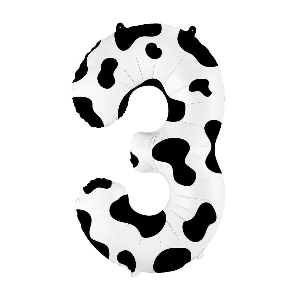 thumbnail image 1 of Globos con números de 40 pulgadas y estampado de vaca, figuras grandes del 1 al 9, globo de helio, vaca sagrada, soy un cumpleaños, decoración para fiesta temática de vaquera, suministros de bricolaje, 1 of 5