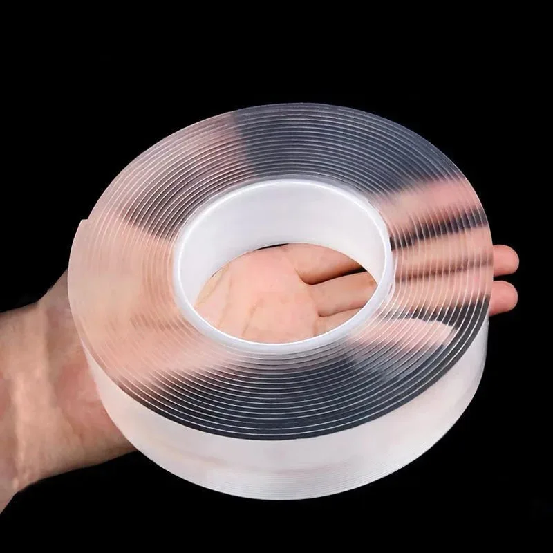 Durable Transparent Double-Sided Nano Tape - Waterproof, Reusable, Heat Resistant (Multiple Lengths Available)