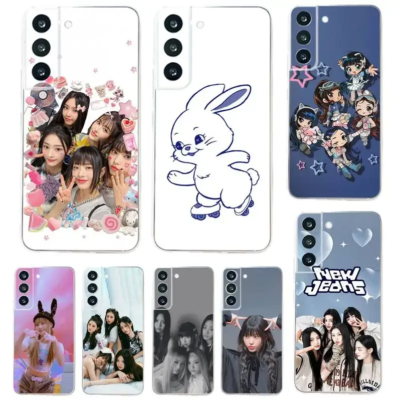 Kpop Newjeans Custodia Per Telefono Harin Per Samsung Galaxy A71,70,52,51,40,31,A50,30S,21S,03S, Note20Cover Ultra Trasparente