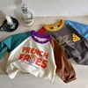 Trendy Contrast T-shirt Child New Design Cartoon Long Sleeve Tops Boys Baby Spring Autumn Fashion Pure Cotton Bottoming Shirt 1