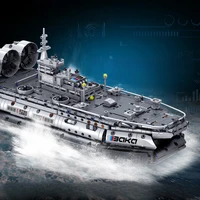 1676PCS Bison Hovercraft Building Blocks Military Ship Assembly Bricks Toys Sets Desktop Ornaments Educational Toys For Gifts 2