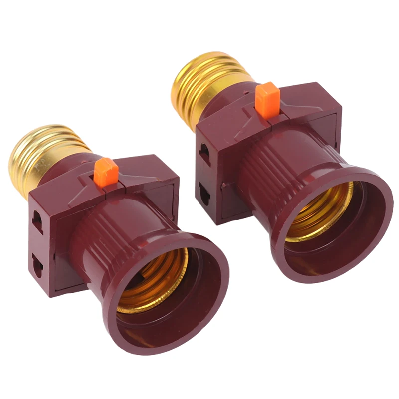 Description Picture 5 of item1 Pc E27 With Switch Socket Double Screw Multi-purpose Socket Switch Lamp Holder Plug Socket Lamp Base Lighting Accessories