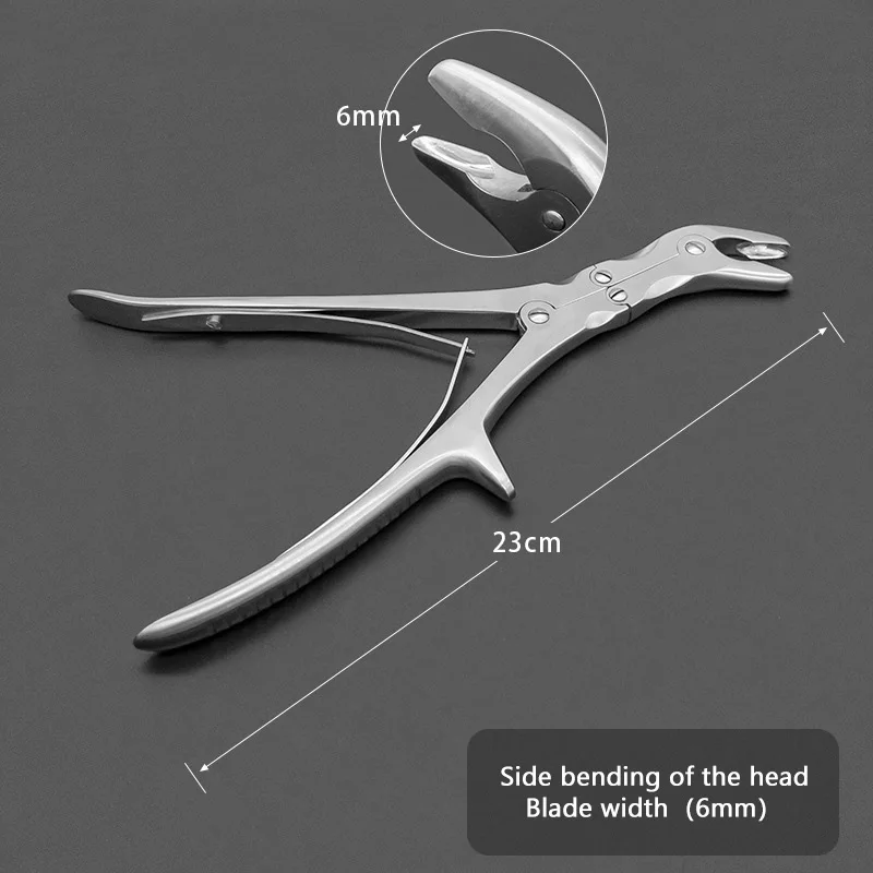 1 stücke Doppel Action Knochen Rongeurs Zange Hohe Qualität 24 cm/18 cm Für Dental/Haustiere/Orthopädische Instrument Gerade gebogene Backen Zange – Detail 15