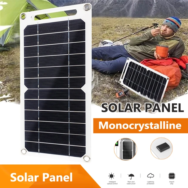 Panel Solar portátil de 20W, placa Solar de 5V con carga segura