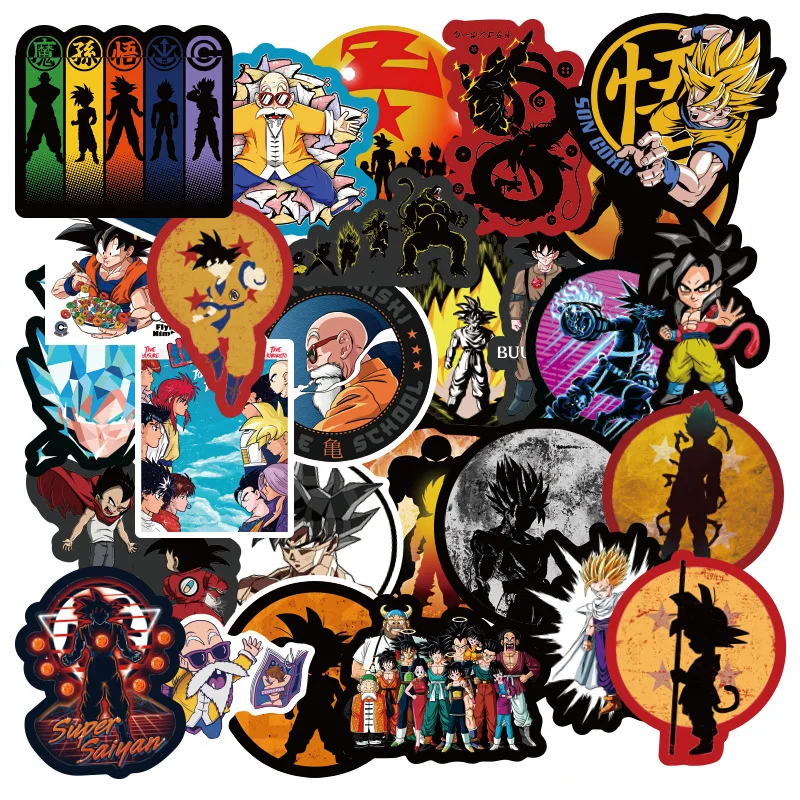 105Pcs Anime Dragon Ball Stickers for Laptop Goku Decals Skateboard Car Phone Motorcycle Waterproof Sticker Packs for Kids фигурка funko pop dragon ball android 16