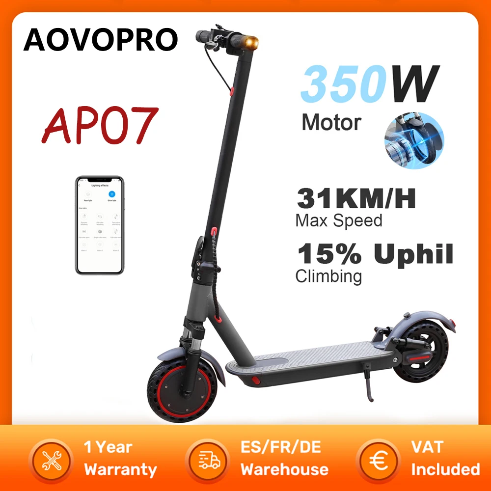 AOVOPRO-AP07-Electric-Scooter-8-5-Inch-350W-eScooter-31KM-H-Speed-30 ...