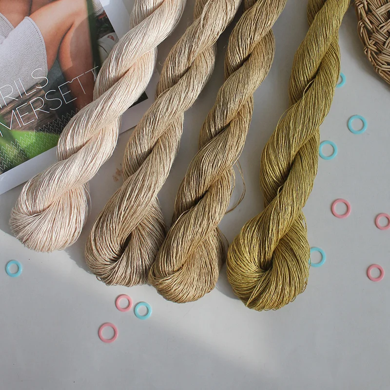 1*50g100% Natural Linen Lace Weight Hand Knitting Crochet Yarn  for Summer Fashion Garments Baby Clothes Soft and cool 6