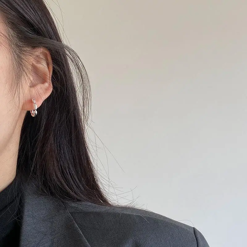 여성용 올리브 브랜치 후프 귀걸이, 심플한 상감, 웨딩 쥬얼리 액세서리