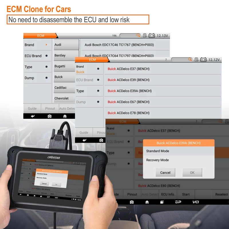 OBDSTAR DC706 ECU Tool Full Version for ECM /TCM/ BODY/Clone by OBD or BENCH for Car and Motorcycle