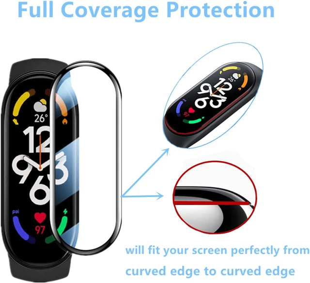 Protector de pantalla con vidrio templado 9hd para Xiaomi Band 8 Anti-fall  Bumper Protector de pantalla protector para Mi Band 8