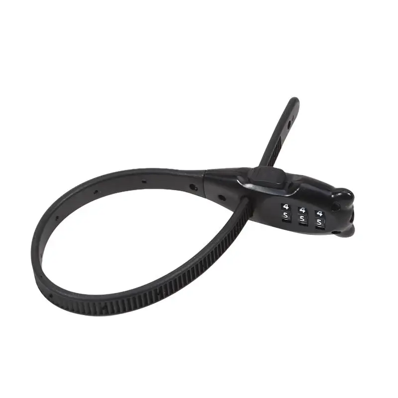 Bicycle Lock Portable Cable Zinc Alloy Lock Motorcycle Helmet Password Lock Safety Anti-Theft Adjustable Rope Lock