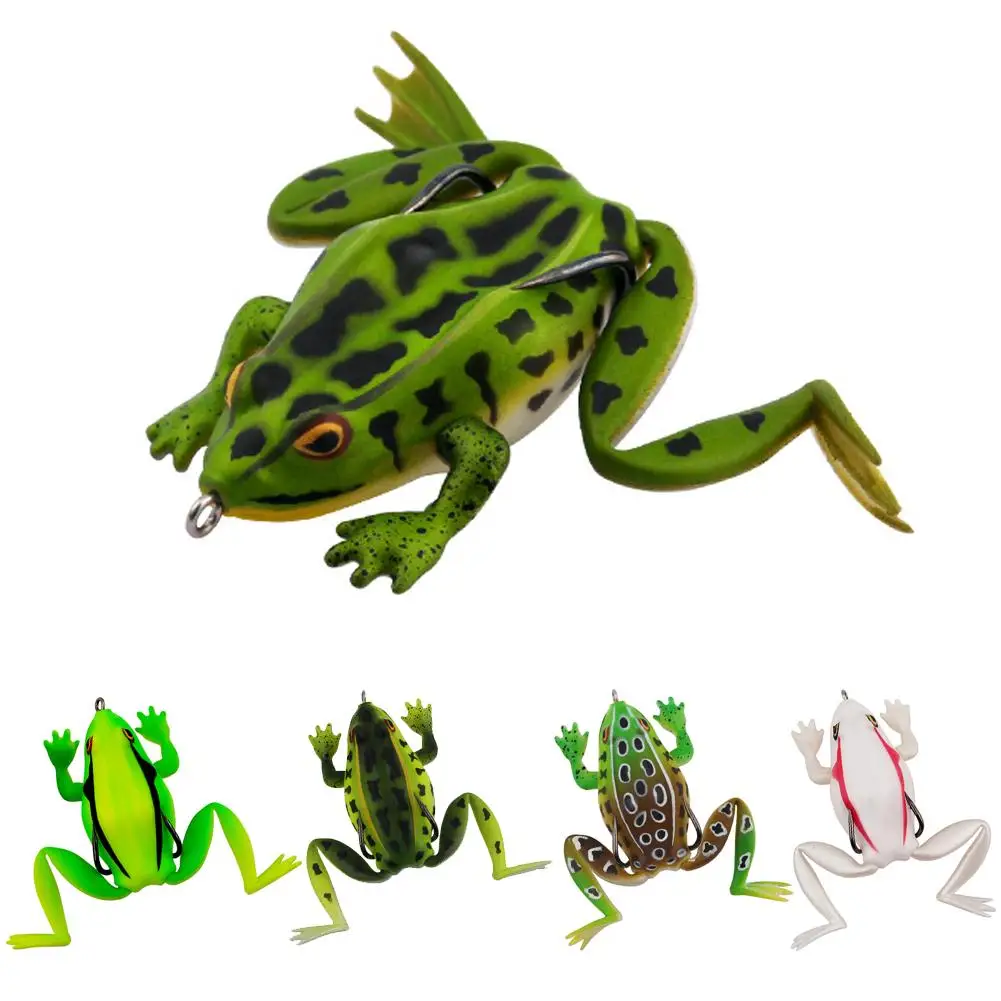 

NEW 6.5cm/19g Bionic Long Legged Frog Simulated Toad Black Floating Double Carnivorous Hook Frog Catfish Bait Bait B4W1