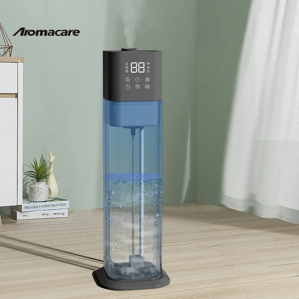 Aromacare Remote Control Smart Aromatherapy Humidifier Warm Mist 10L Floor Standing Air Humidifier With Wheel 3
