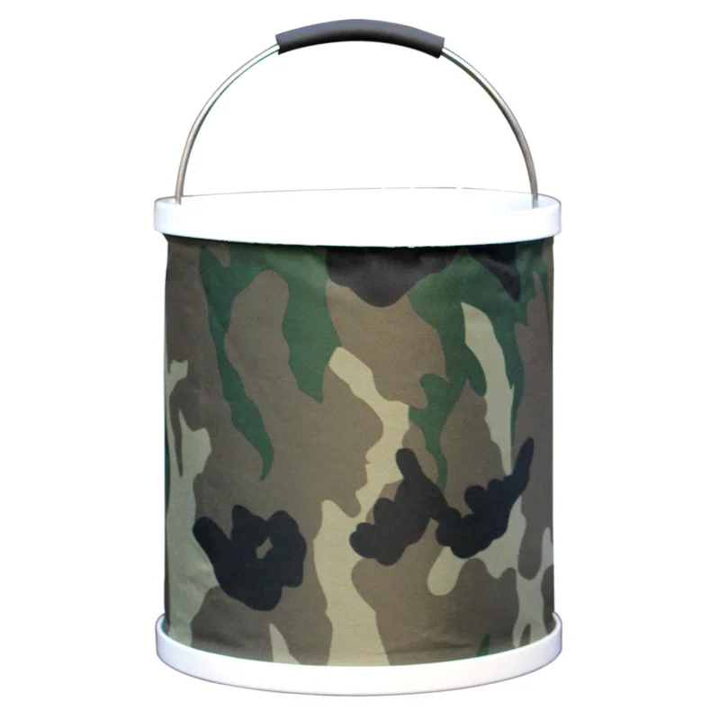 Portable Outdoor Backpack Fishing 11L and 20L Thicken Multifunctional Camouflage Car Wash Cleaning Tool Folding Bucket
