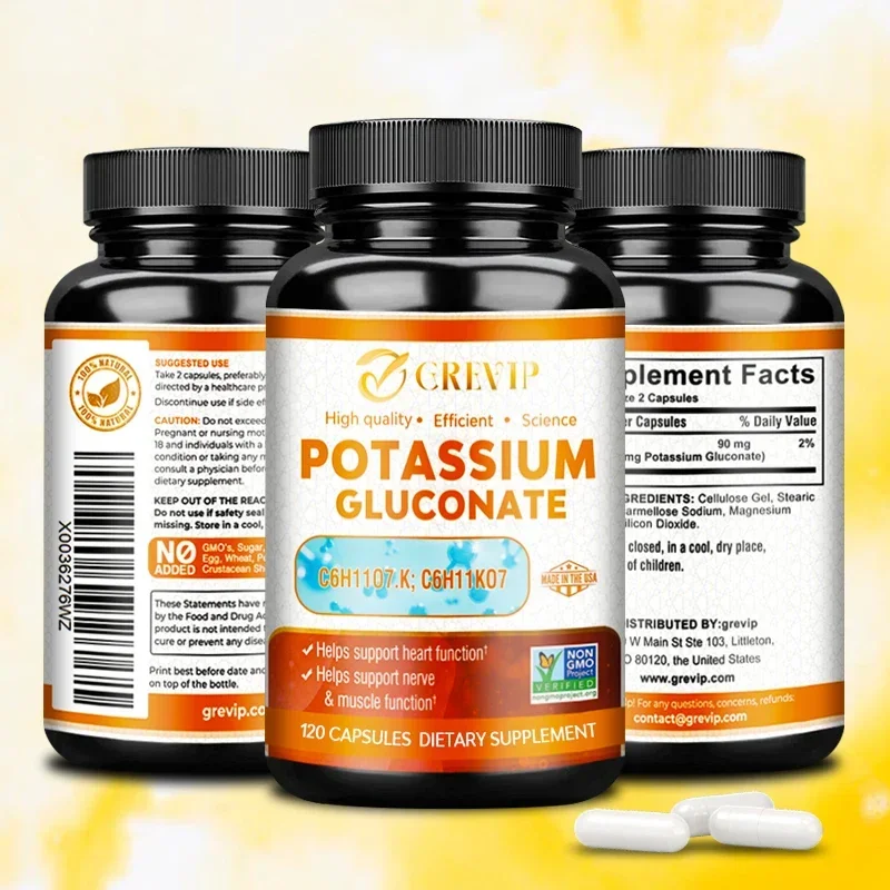 Potassium Gluconate-Increases Muscle Density Supports Heart Nerve and Muscle Function