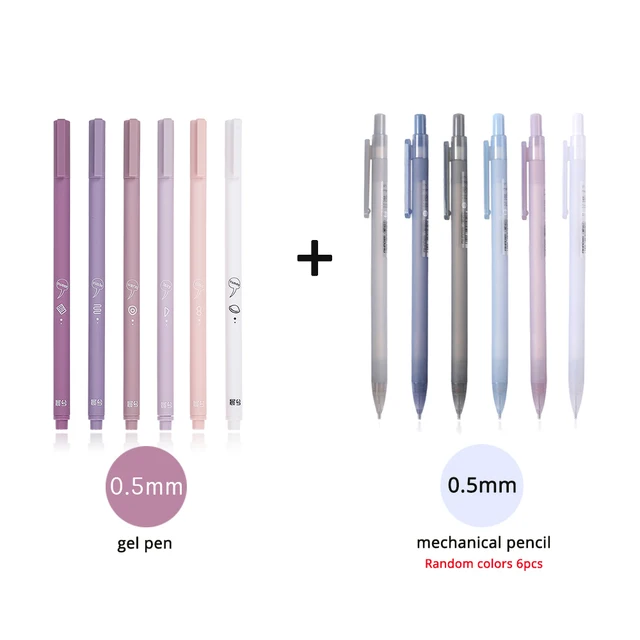 JIANWU 6pcs/set Creative cute morandi Simple small fresh gel pen kawaii Quick drying Cap neutral pen journal supplies Stationery gelpen mechanicalpen