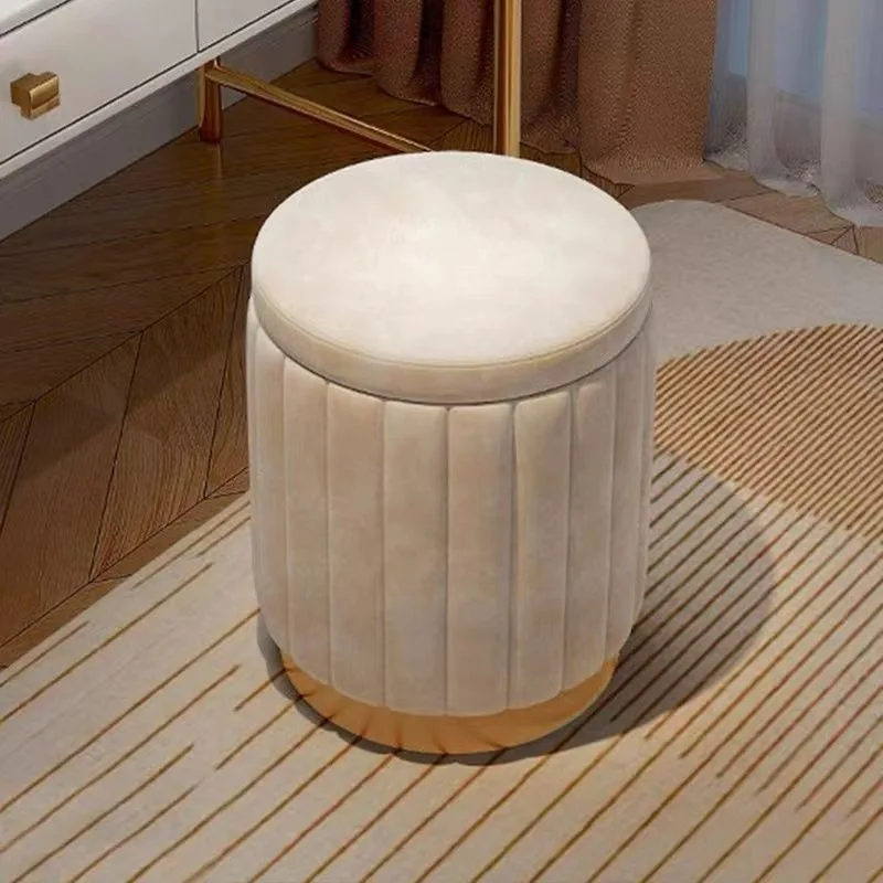 

Makeup Stools Light Luxury Round Stools Chairs Bedrooms Sofas Side Stools Dressing Stool Vanity Chairs Ottomans Storage Bench