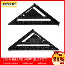 

Angle Ruler 7/12 inch Metric Aluminum Alloy Triangular Measuring Ruler Woodwork Speed Square Triangle Angle Protractor Tool