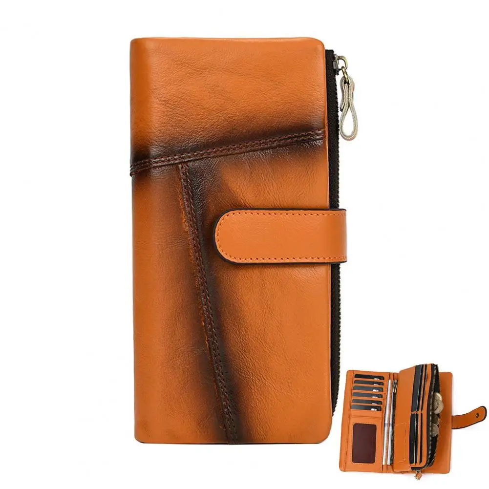 Secure Snap Closure Wallet Retro Father's Wallet with Rfid Waterproof Organizer Multiple Card Slots for Men Faux