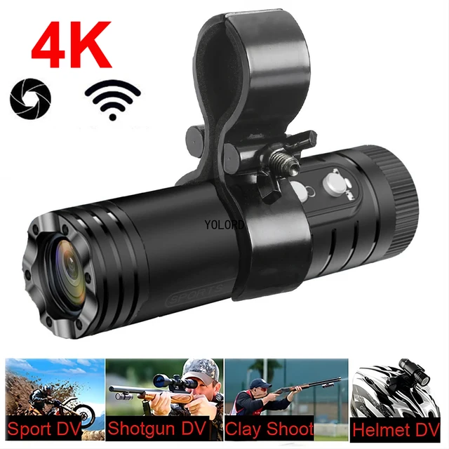 NTK96670 4K Camera Outdoor Anti Shake Hunting Camera Portable Sport DV WiFi Motorcycle Bike Helmet Camera Mount Clip 1