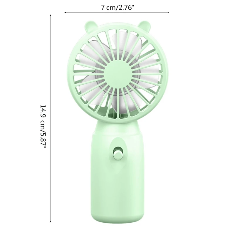 1PC Handheld Portable Fan Mini Cooling Fan Mute Design Powered by AA-Batteries 7-Blade Summer Cooler Sports for Home Office