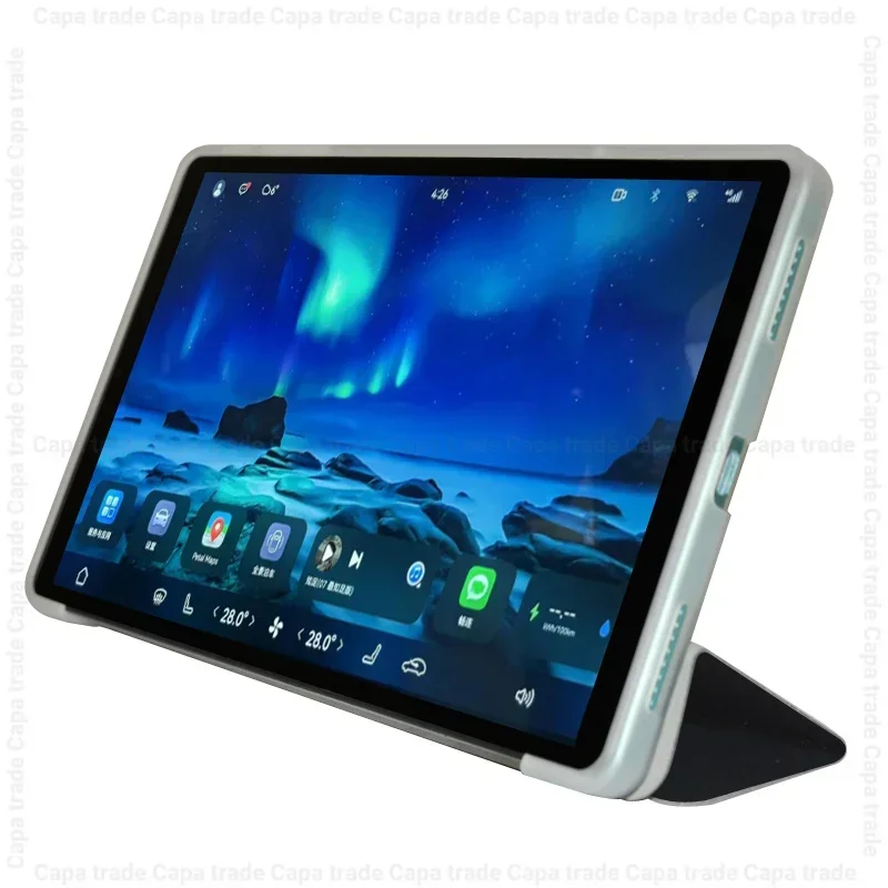 Slim Folding Stand Tablet Case with Matte TPU Back Cover