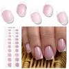 16/20Tips Semi-Cured Nail Wraps Solid Color Adhesive Waterproof Long Lasting Gel Nails Stickers Set for UV Lamp Need Manicure 5