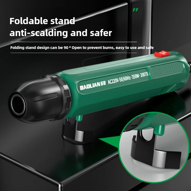 Electric Hot Air Gun Support Seat, Temperature Adjustment, Household DIY Tool, Repair Tool, 220V, 350W