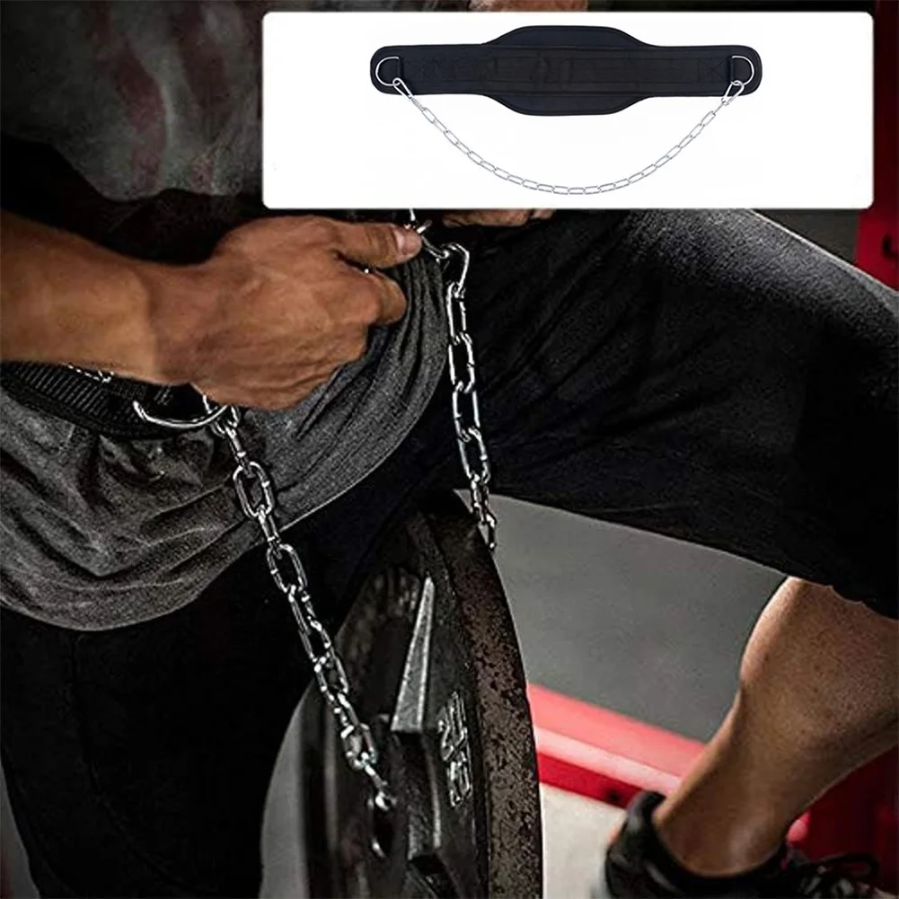 Weight Lifting Belt with Chain Weight Lifting Dip Belt Dipping Belt Weightlifting Belt for Weight Lifting Squat Training Fitness