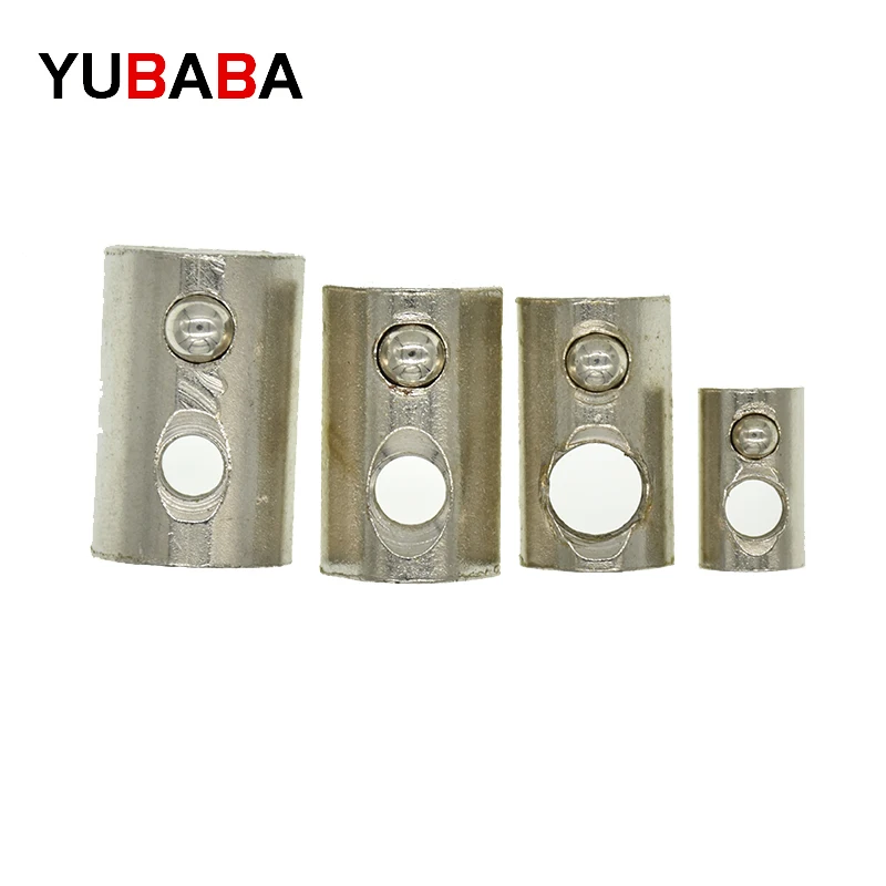 T Spring Nuts 100/50/20pcs Half Round Elasticity Roll-in M3 M4 M5 M6 M8 3030 4040 454 Aluminum Profiles Groove