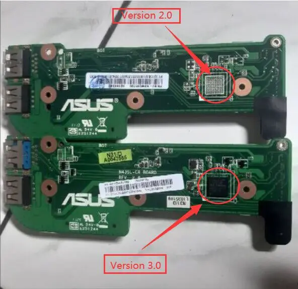 Original Laptop Card reader USB board SD card board for Asus N43S N43J N43SL 2.0 3.0